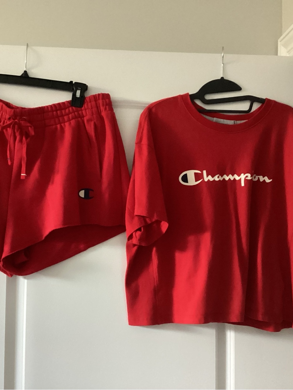 Champion Red Shorts and top